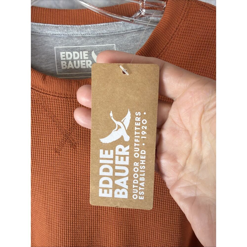 Eddie Bauer Mens Paprika Thermal Crew Neck Long Sleeve Size Small - Picture 5 of 7